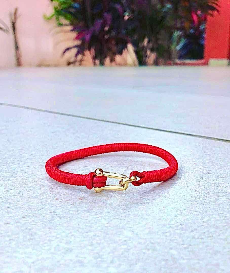 bracelet cuir natté B15