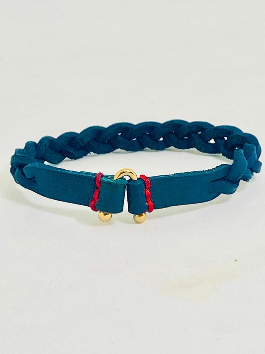 bracelet cuir tressé B9